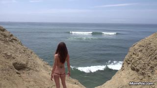 Spanish MILF gets nude at the  beach-5