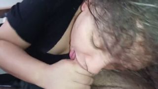 Best Blowjob she handjob and sucks my cock a lot making me cum on her slutty face-7