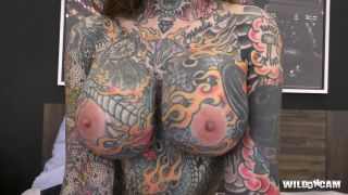 Tattooed Tiger Lilly Masturbates LIVE with Vibrator - Big Ti-7