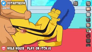 Hole House - Marge Simpson MILF Thick Thighs Spread X Ray Creampie - Hole House Game-8
