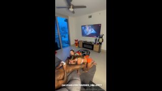 Ashley Aoky - Threesome Gaming Blowjob w/ Izzy Swallows - Teen-1