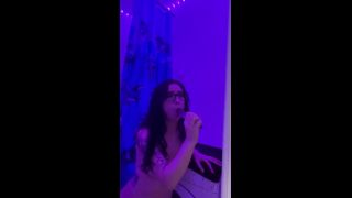 Verified Amateurs A cutie in a neon bathroom jerks off on a washing machine-2