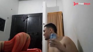 Modelo con lencera de SheIn twerks para su padrastro. Big ass latina cowgirl reverse-3