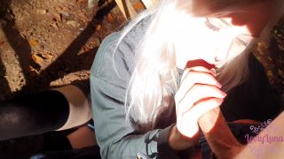 Cute German Teen Sucks Big Dicks - Public-4