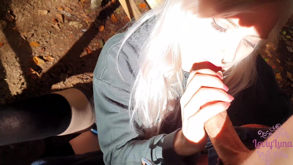 Cute German Teen Sucks Big Dicks - Public