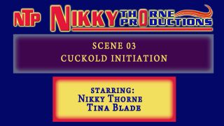 Nikky Thorne , Tina Blade - Cuckold licking Grandpa cum from skinny gi ...-0