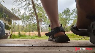 Pov Of A Tiny Person Watching My Feet In Sandals-1