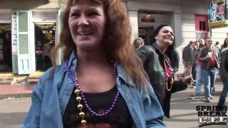 Mardi Gras Party Girls Flashing in Public - Black-0