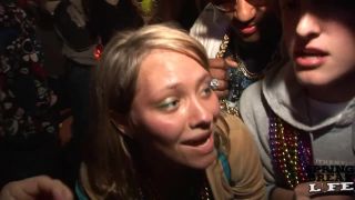 Mardi Gras Party Girls Flashing in Public - Black-9