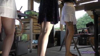 Rainy Day Barbeque Party With Short Skirts No Panties On Try On Haul Da-8