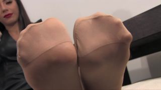 Nylon – Adele – Adele’s pantyhosed feet need a good foot massage - pantyhose - femdom porn smoking fetish clips-7