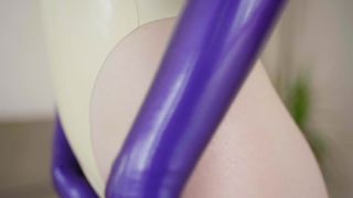 free xxx video 17 pregnant femdom Miss Ellie Mouse – Latex Leotard and Latex Purple Gloves, joi on bdsm porn-4