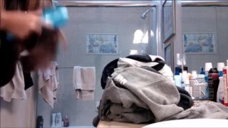 adult video 15 Nice brunete teen with hairy pussy taking a shower. hidden cam - nice - webcam my slave femdom-2