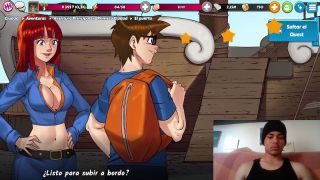 The gamer X - Me follo a una conejita tetona (juego Hentai Heroes)-6