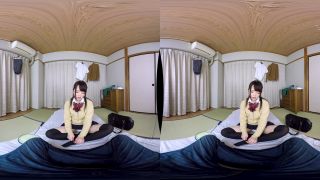 (VR) VRVR-060 「お兄ちゃん大好きだよ！」ニーハイ穿いた制服姿の妹が無防備を装い見せつける絶対領域にフル勃起！ベロキス/耳舐め/ニーハイ脚コキ/濃厚フェラ！生チ○ポ挿入すると膝をガクガクさせながら何度もイキ乱れまさかの中出し懇願！御坂りあ!!!-1