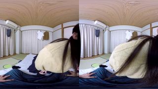 (VR) VRVR-060 「お兄ちゃん大好きだよ！」ニーハイ穿いた制服姿の妹が無防備を装い見せつける絶対領域にフル勃起！ベロキス/耳舐め/ニーハイ脚コキ/濃厚フェラ！生チ○ポ挿入すると膝をガクガクさせながら何度もイキ乱れまさかの中出し懇願！御坂りあ!!!-4