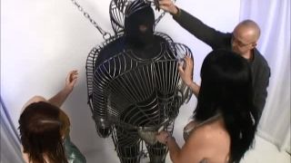 free online video 30 Custom Metal Cage and Chastity Breath Control With JG Leathers with Gwen Freestorm | femdom | bdsm porn fetish fun-3