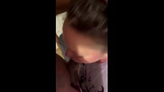 Interracial My sneaky stepsister snuck into my room agin to feel my dick with her throat-6