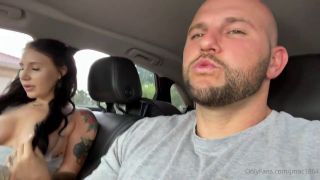Stella Brooks Has Sex In The Car With a Bald Man Onlyfans (Amateur porn)-3
