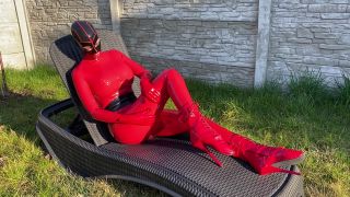 online porn video 14 Honey Hair – Latex Doll Sunbathing on femdom porn big ass big tits big booty-3