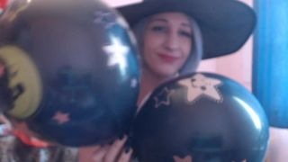 Pt 1 cuteblonde666 - Blowing Balloons For Halloween Fun-7