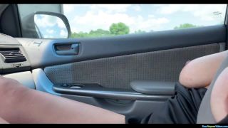 Hairy wife flashing truck drivers Hairy!-3