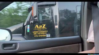 Hairy wife flashing truck drivers Hairy!-8