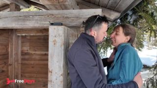 oopsy hiking in the snow became hot... OUTDOOR SEX IN THE SNOW-1