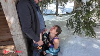 oopsy hiking in the snow became hot... OUTDOOR SEX IN THE SNOW-8