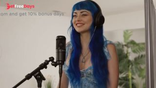 Blue-haired Goddess Jewelz Blu has an Intense Orgasm while Riding Zane Walker-1