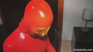 VickyDeVika - Blonde In Red Latex.-1