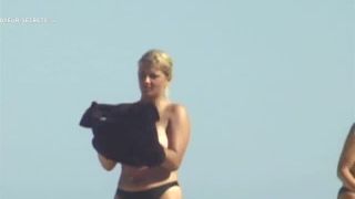 Hot topless girls at the  beach-0