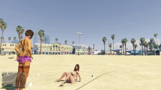 GTAHub - GTA 5: Amanda De Santa Naked Dance for Stripper on Beach Erotic Sensual Performance-2