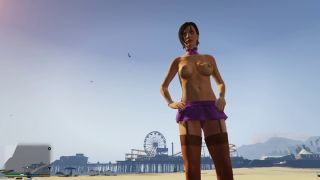 GTAHub - GTA 5: Amanda De Santa Naked Dance for Stripper on Beach Erotic Sensual Performance-6