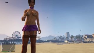 GTAHub - GTA 5: Amanda De Santa Naked Dance for Stripper on Beach Erotic Sensual Performance-9