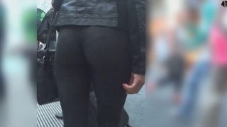 Jeans wedgie deep in tight ass crack Voyeur!-8