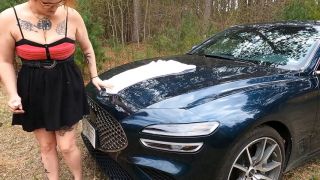 Bbw Fucked Doggystyle then On the Hood of a Genesis G70 with Penny Pupils-6
