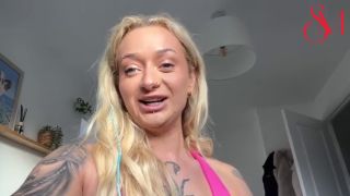 Solo Female Orgasm Filthy Brit entertains her neighbour fingering pussy through window while wife is out-1