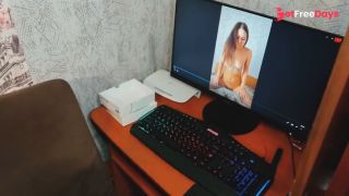 first I got an orgasm from Lovens Lush, and then I came hard doggy style from his cock-2