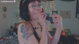 online video 21 fetish party LisaTheSuccubrat – Dildo Suck in Glasses, close-ups on toys-0
