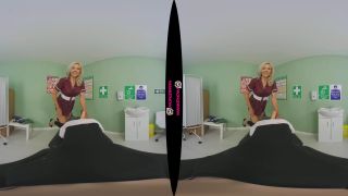 Busty Blonde Nurse Sapphire Blue Wanks Off Patient (JOI-4