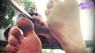 adult clip 48 ll our stinky dirty feet in public place, femdom mmf on creampie -8