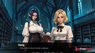 College OF Mysteria Boyfriend Jerking Off And Watch His Girl Sucking Of The Dorm Master-3