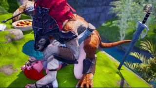 Wild Sin - Threesome with a Lizardman with two dicks, Warrior Princes and Elf have double fuck, anal and facial-2