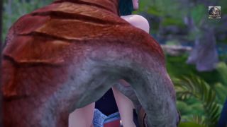 Wild Sin - Threesome with a Lizardman with two dicks, Warrior Princes and Elf have double fuck, anal and facial-6