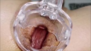 Solo Female Speculum in ass Gaping wide Ass hole Close up Fetish-1