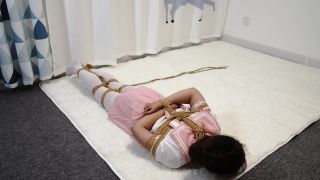 china rope bondage shibari hogtied escape challenge-4