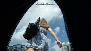 Upskirt caught with videocamera well hidden in the  bag-2