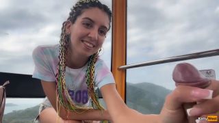 دوجنسه ایرانی Why are you jerking off to me on a ferris wheel - Public jerk off and cum swallowing-0