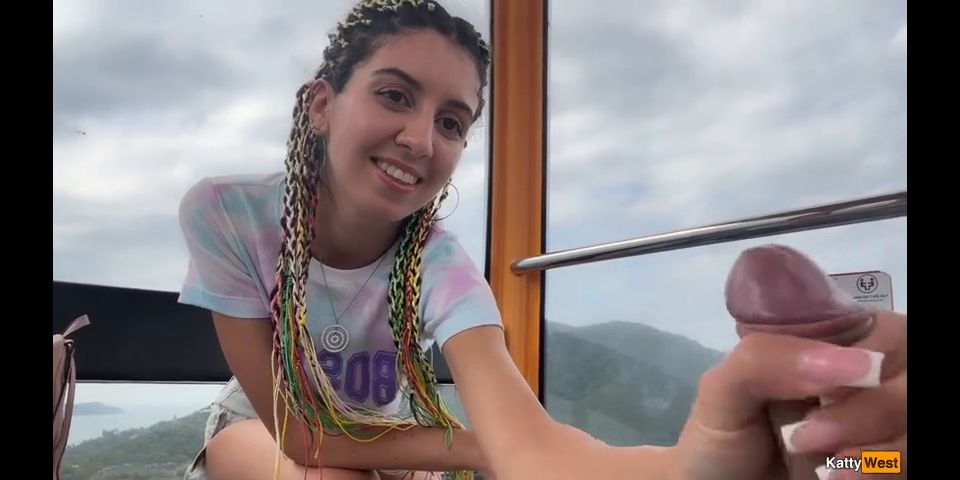دوجنسه ایرانی Why are you jerking off to me on a ferris wheel - Public jerk off and cum swallowing